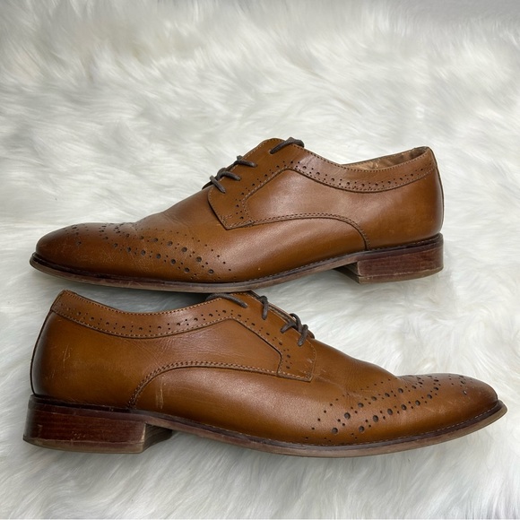 La Milano Jeffrey cognac leather Lace Up brogue Oxford dress or casual shoes main image 9